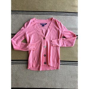 vineyard Vines womans small pink button front long sleeved lightweight cardigan